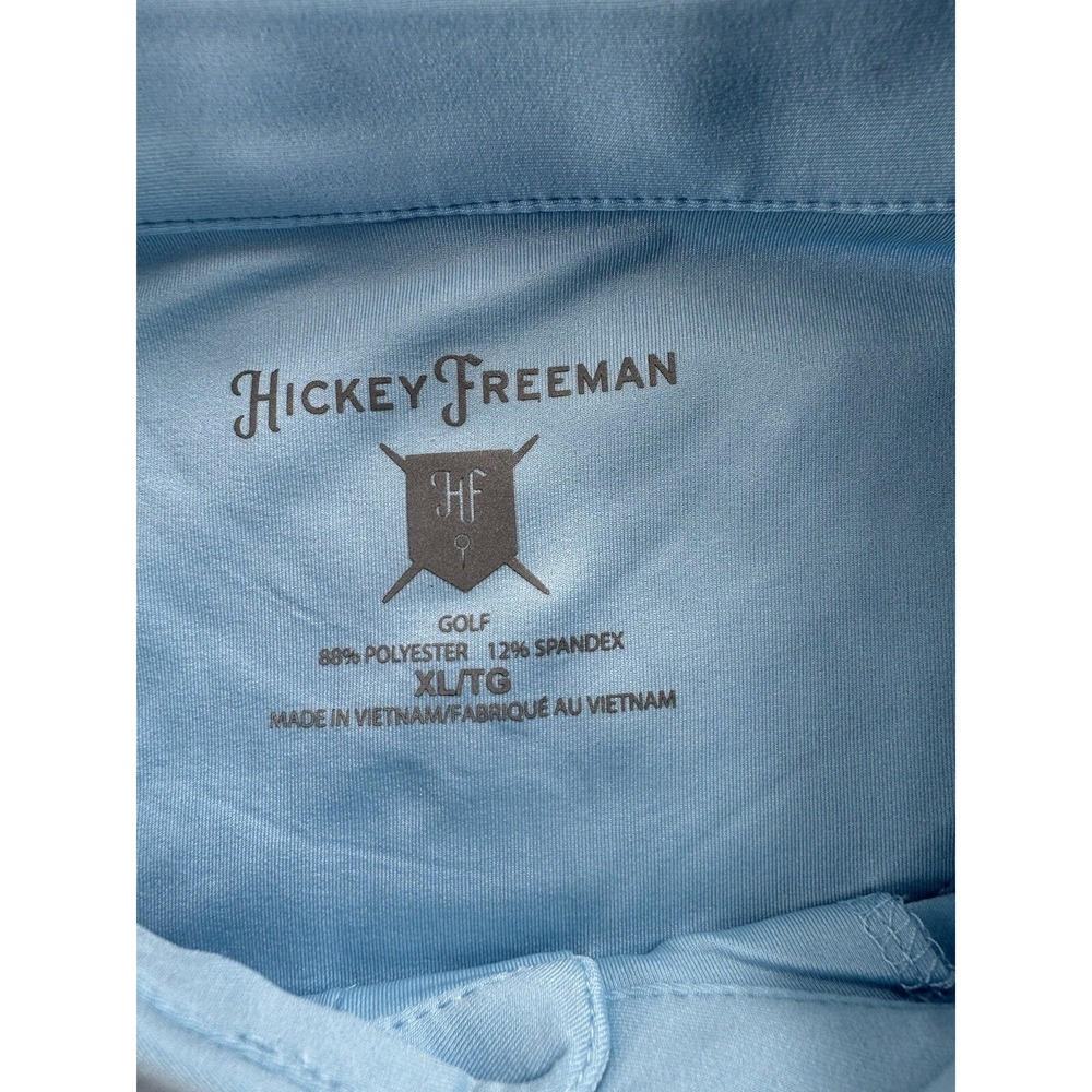 Hickey Freeman Mens Golf Polo Shirt Sky Blue Size XL Stretch Wicking Performance - Picture 6 of 16